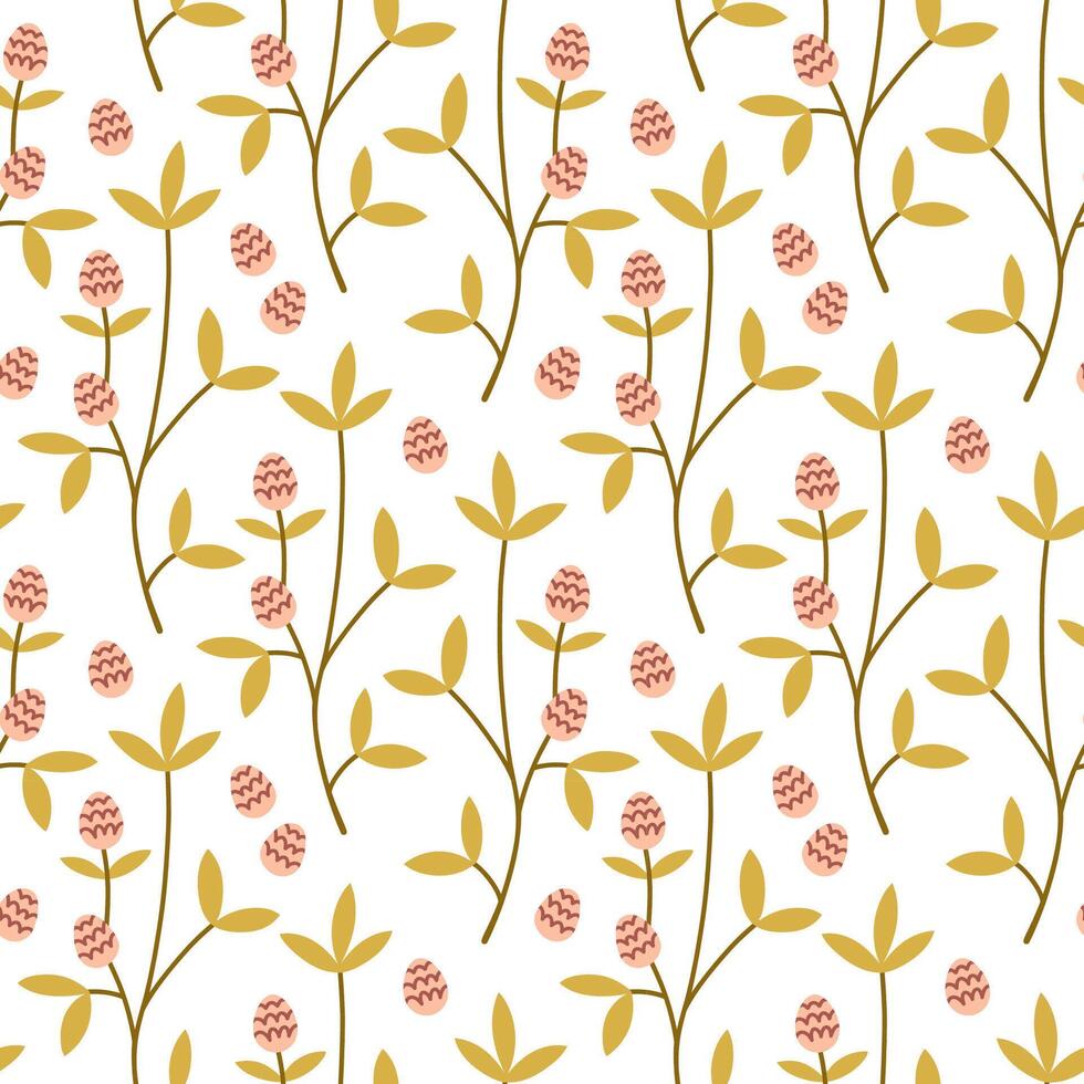 Spring flower pattern on white background. Flower flat pattern. Flower background. Perfect for fabric, textile, wallpaper, decor, print or packaging of products. vector