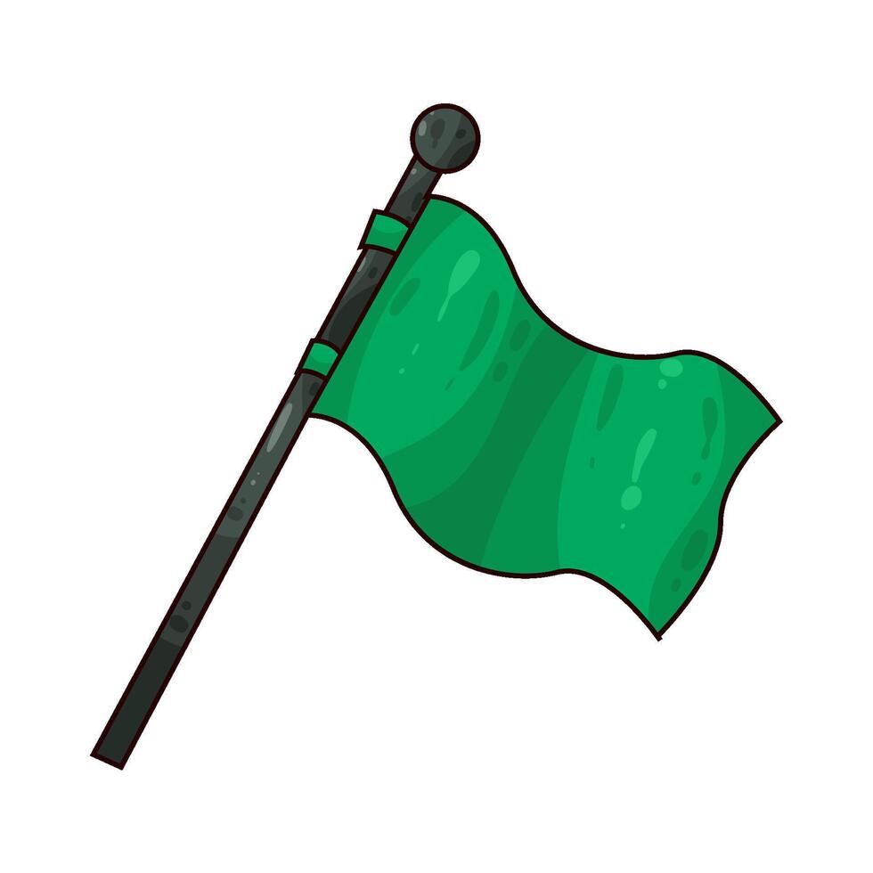 illustration of a Green Flag vector