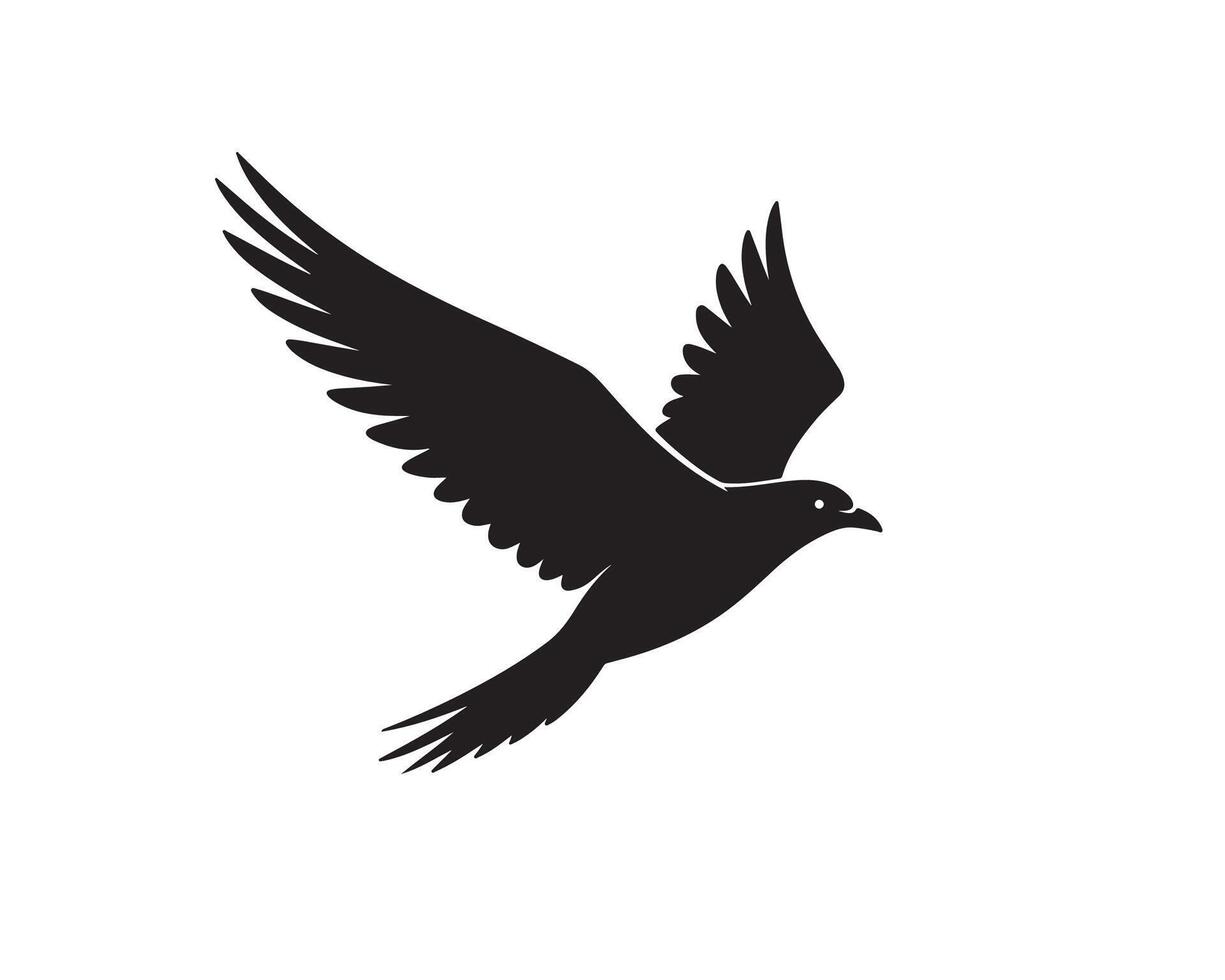 Thrush bird silhouette design vector