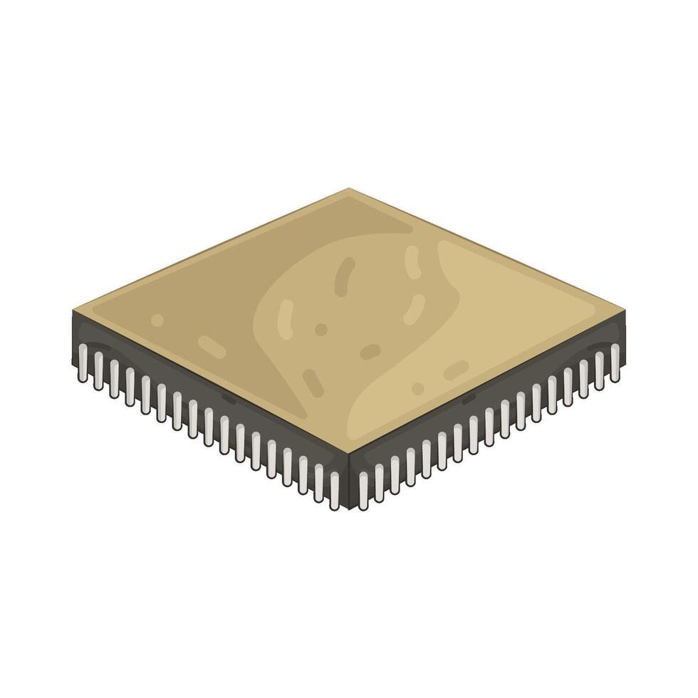 Illustration of Computer Chip vector