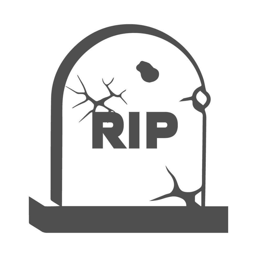 a tombstone with the word rip on it vector