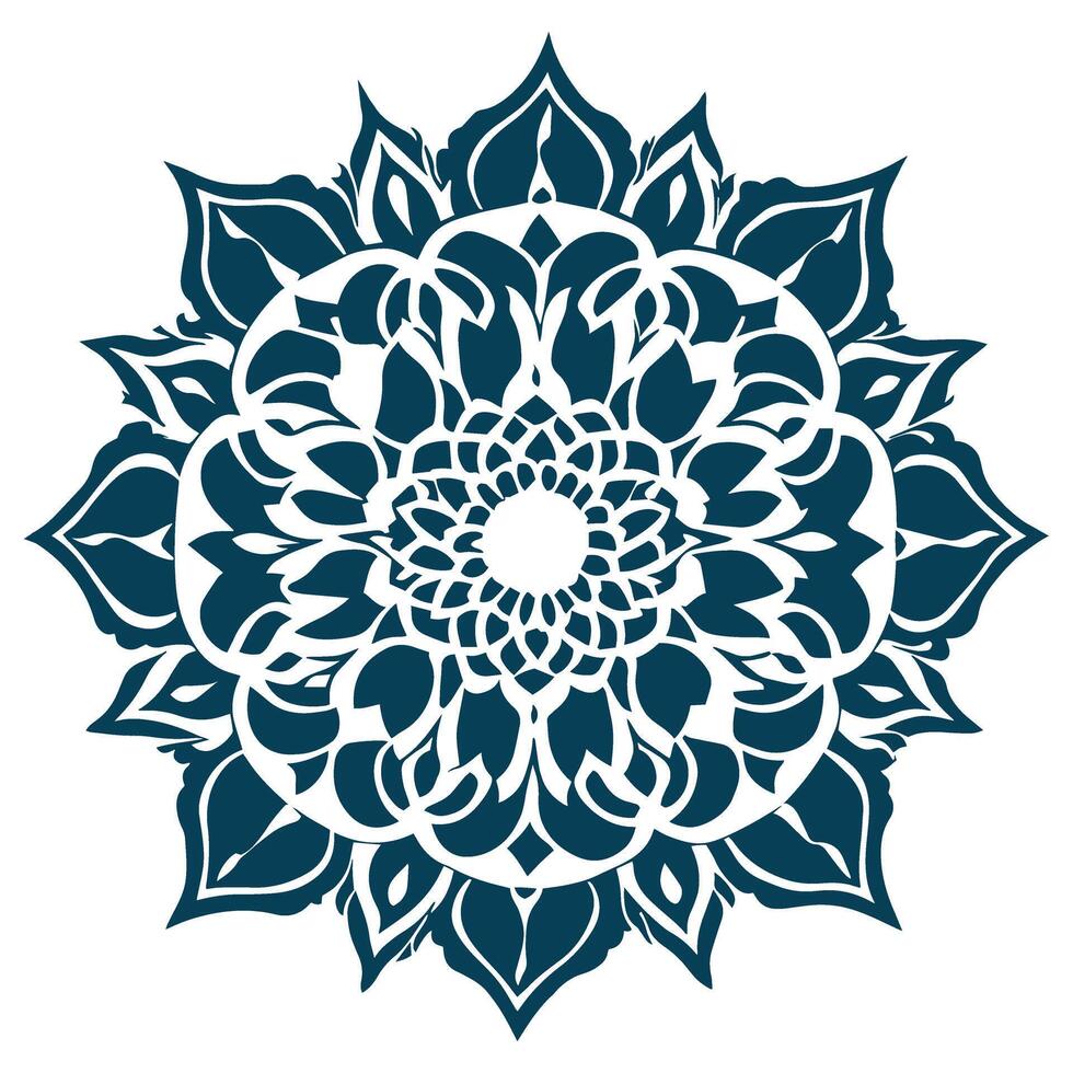 a blue and white flower design vector