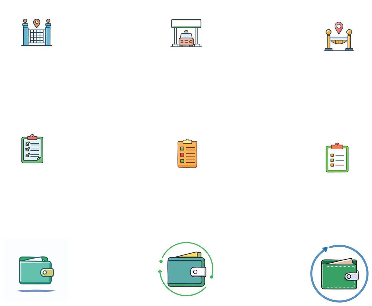 set of icons for web vector