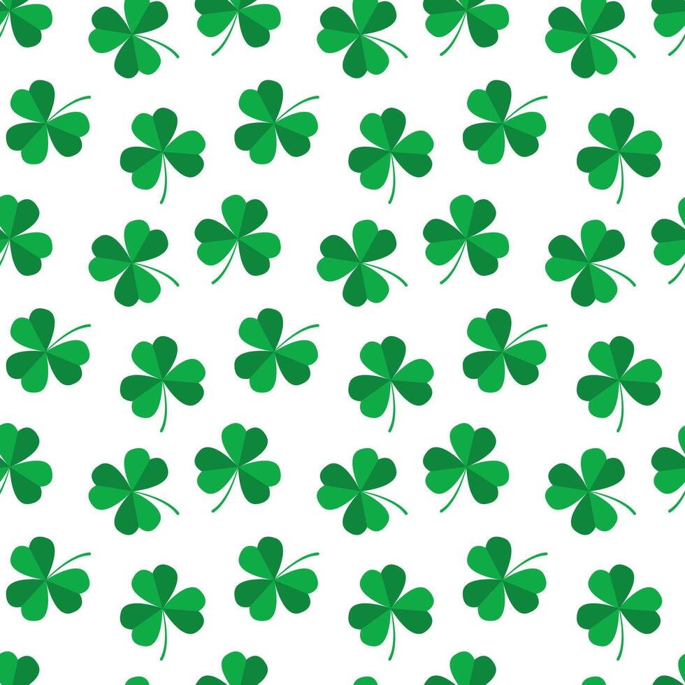 seamless shamrock pattern vector