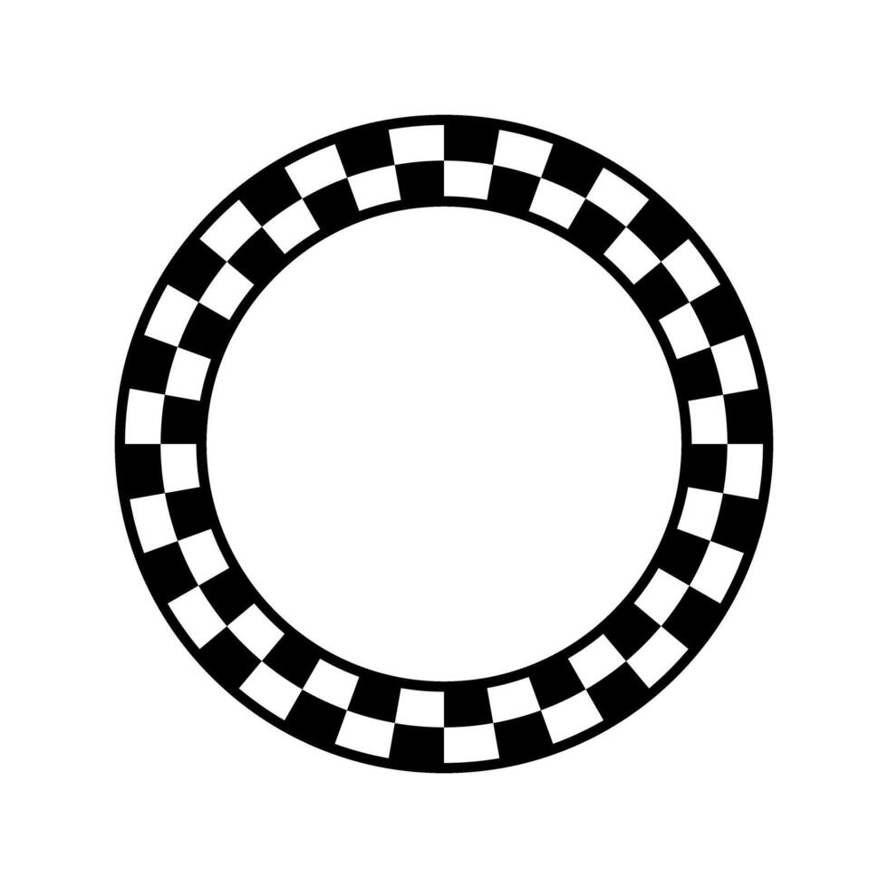 Circle icon. Checkerboard sign. Sport symbol. illustration vector