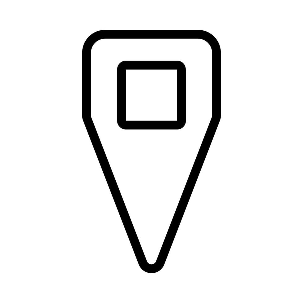 Map Pointer Icon illustration . Outline Map Pointer Sign. Isolated Contour Symbol Illustration vector