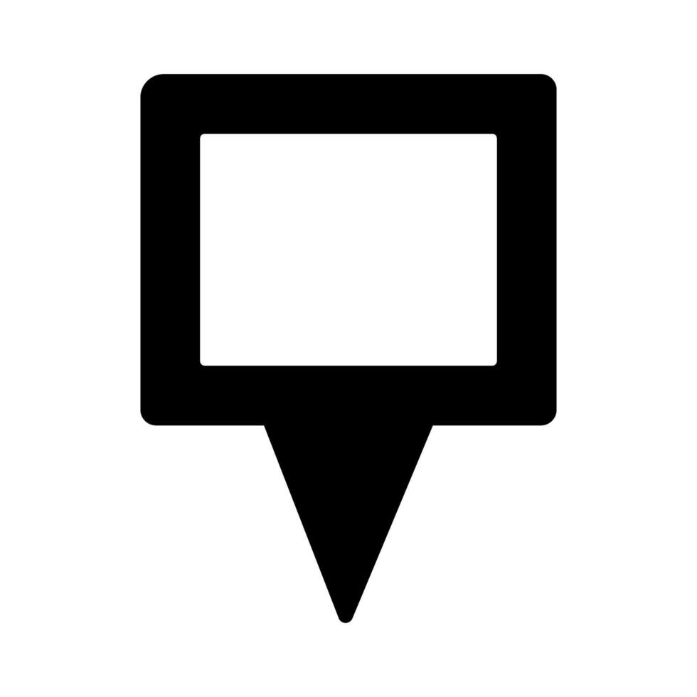 Map pointer Icon. Flat design. Pin iluustration sign. vector