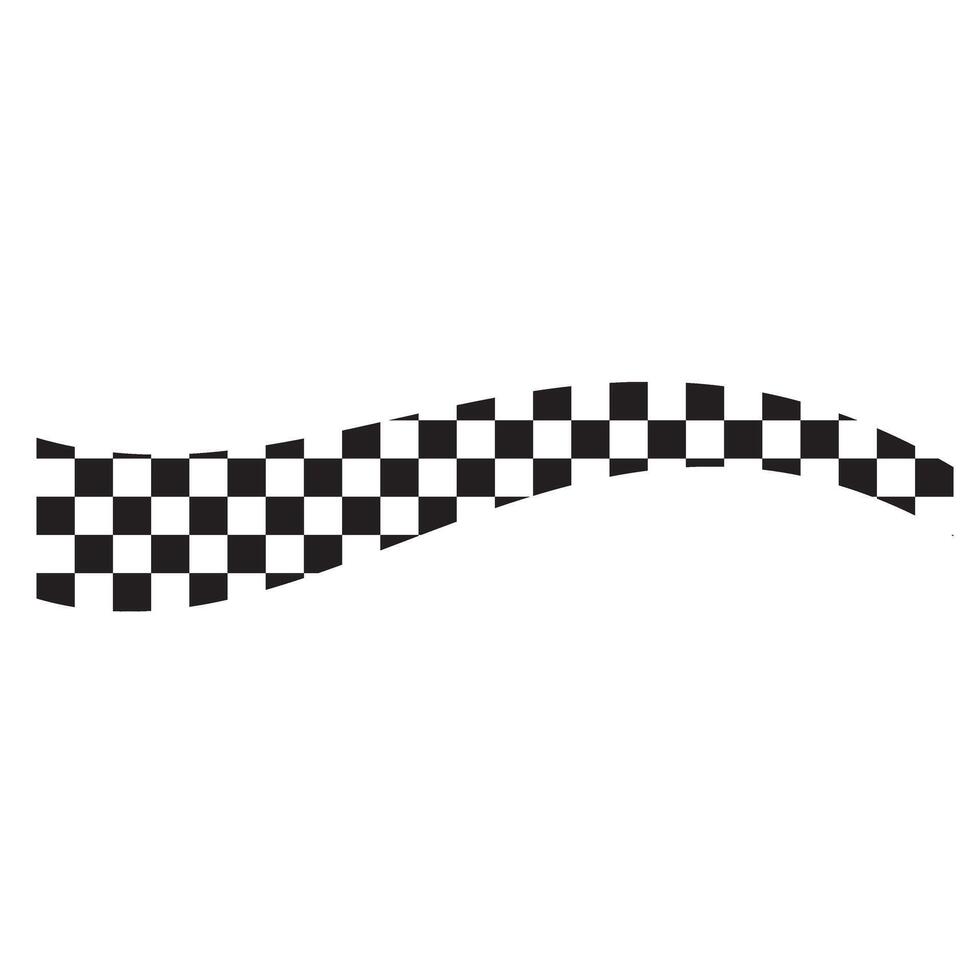 Race flag, simple black and white design isolated on a white background vector