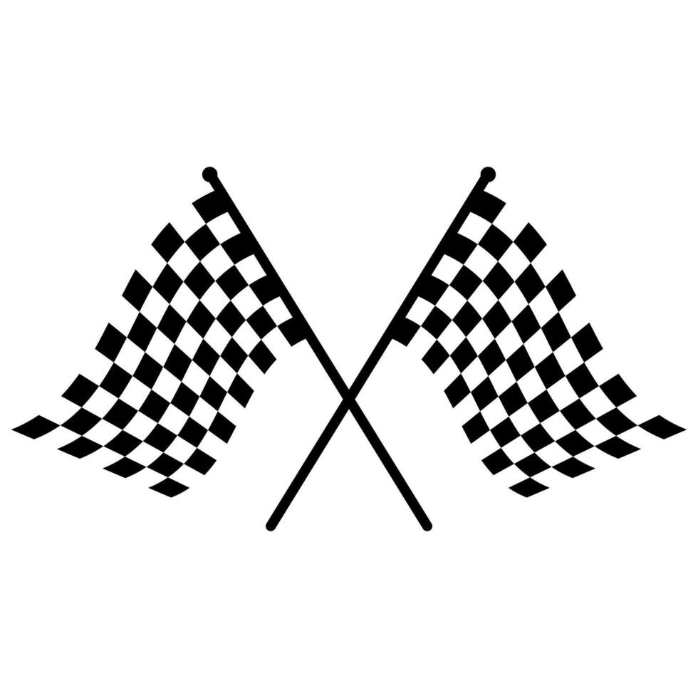 Racing flag sign. Simple illustration of racing flag icon for web. symbol. vector