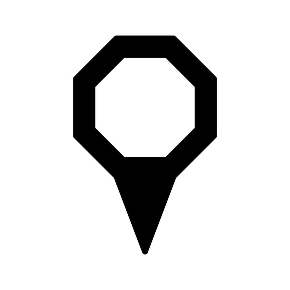 Map pointer icon, illustration. vector