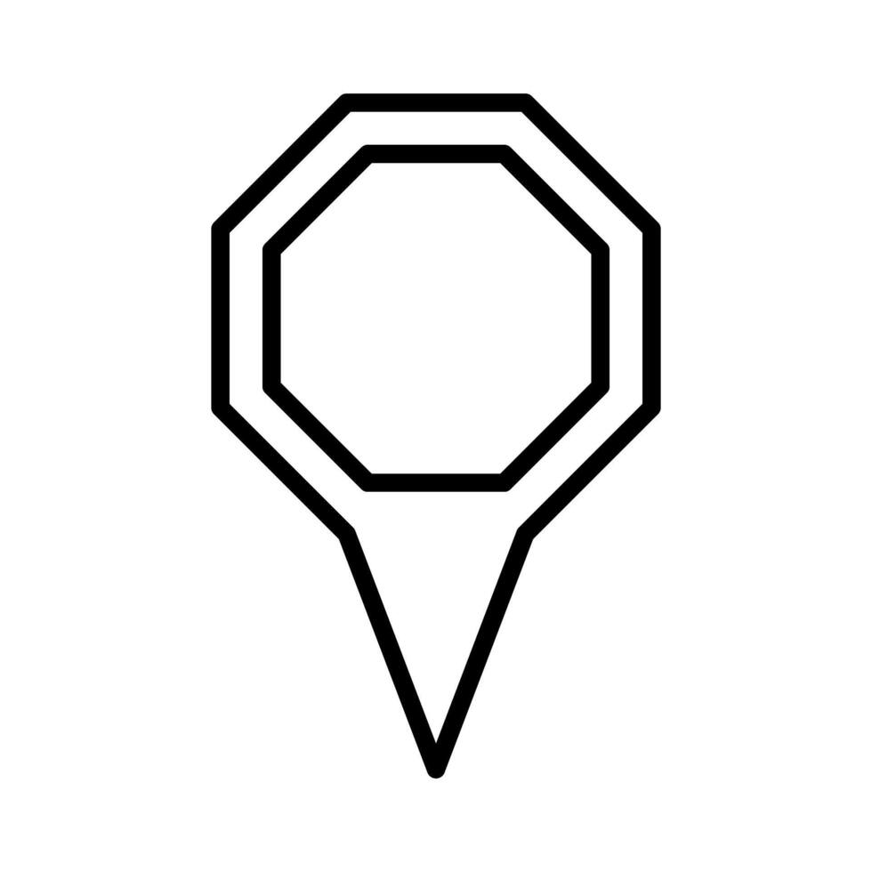 Map pointer icon . A thin line sign. Isolated contour symbol illustration vector