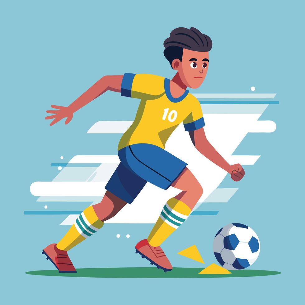 man playing soccer vector