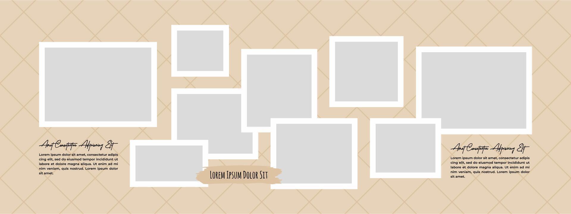 Moodboard Picture Untidy photo frame collage vector