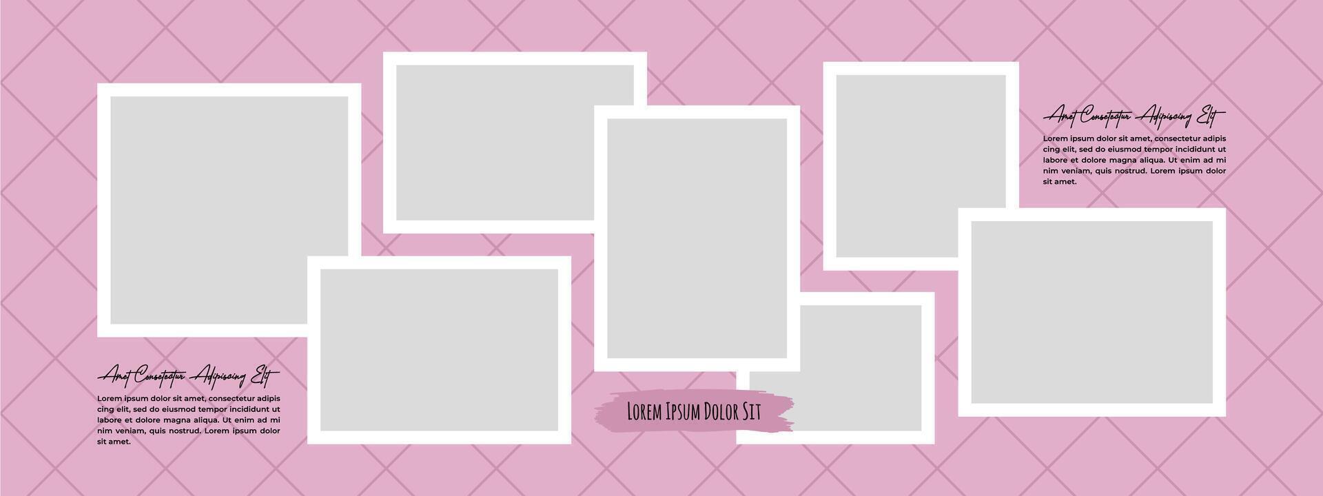 Design photo picture blank collage template vector