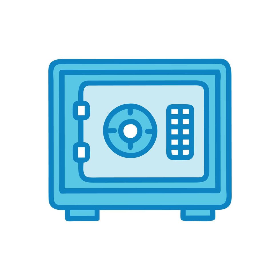Secure Safe Deposit Box for Valuables vector