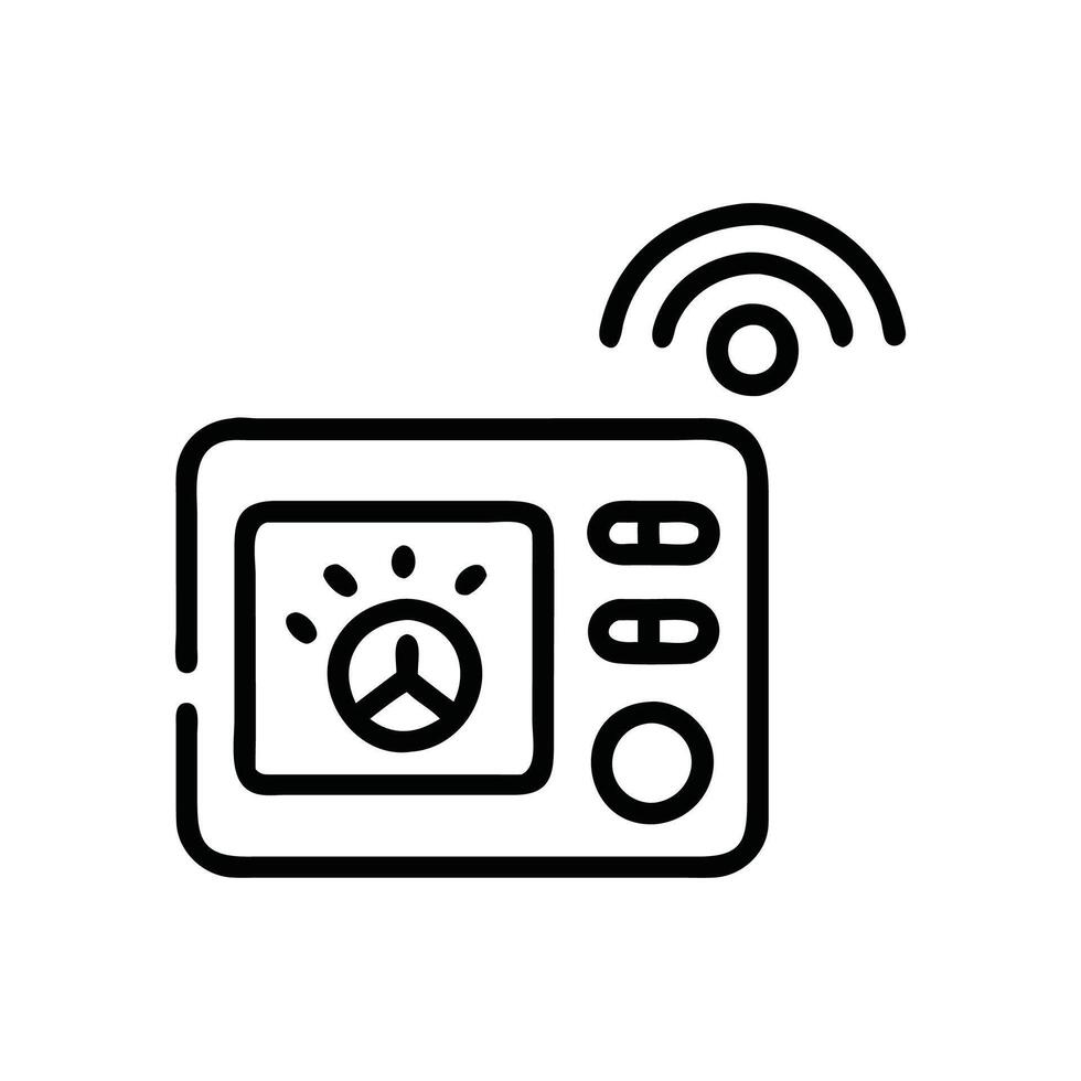 Smart Thermostat Icon for Efficient Climate vector