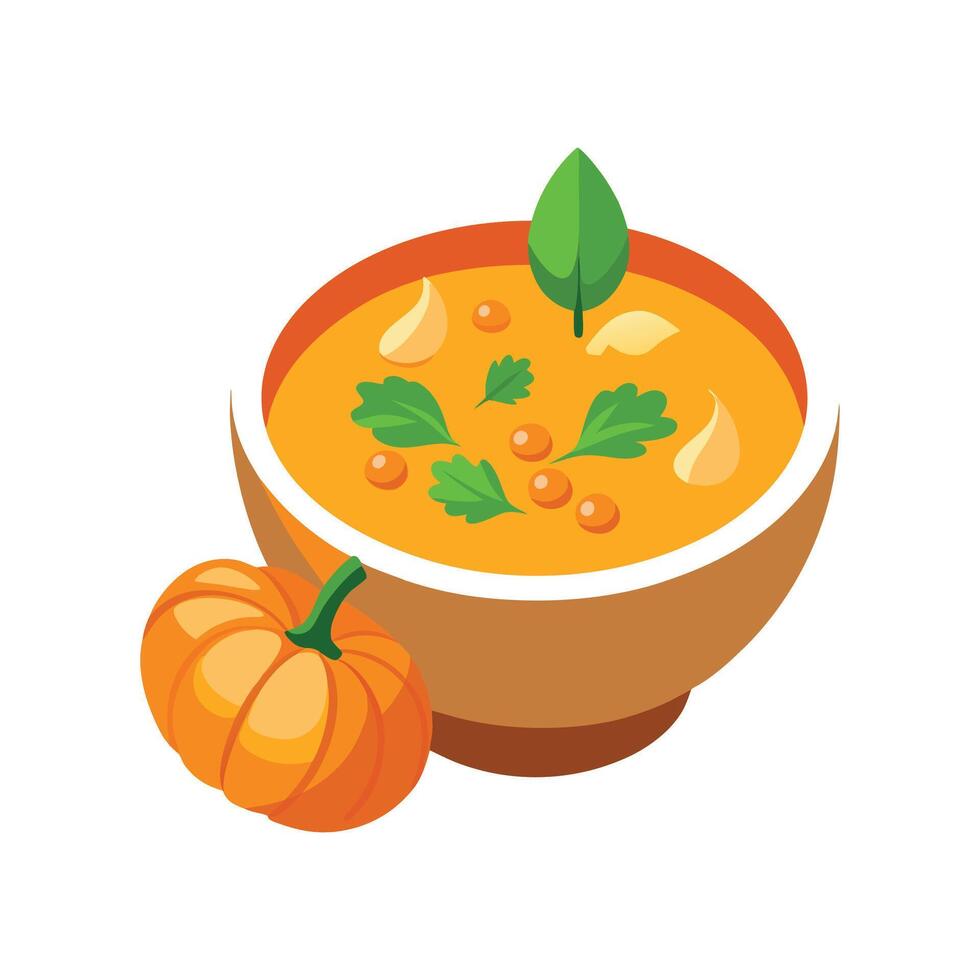 Hearty Carrot Pumpkin Soup for Comfort vector