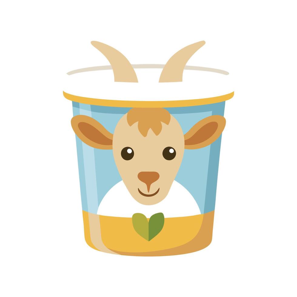 Nutritious Goat Milk Honey Yogurt for Babies. vector