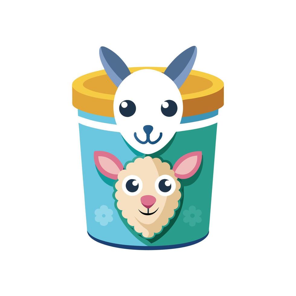 Tasty Goat Milk Honey Yogurt for Babies vector