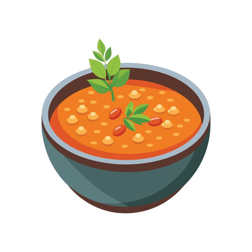 Nutritious Lentil Carrot Soup for Healthy Eating vector