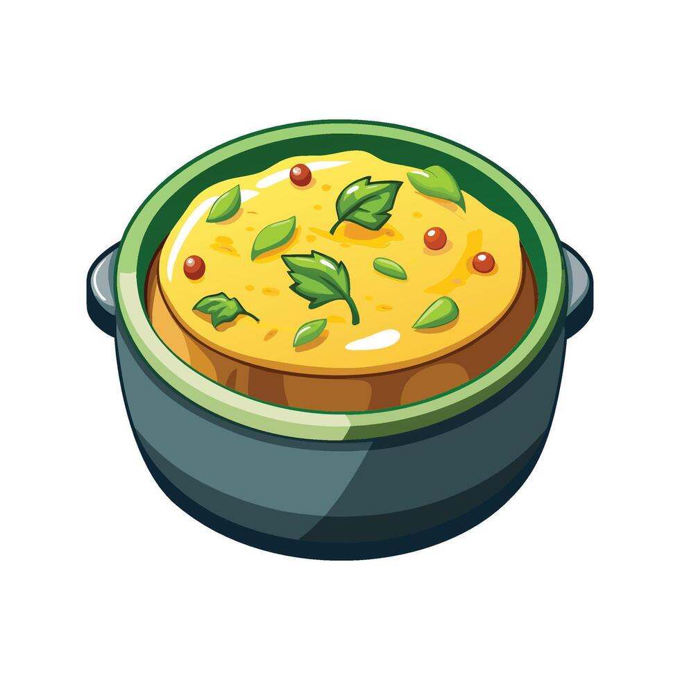 Nutritious Mashed Baked Zucchini with Cheese. vector