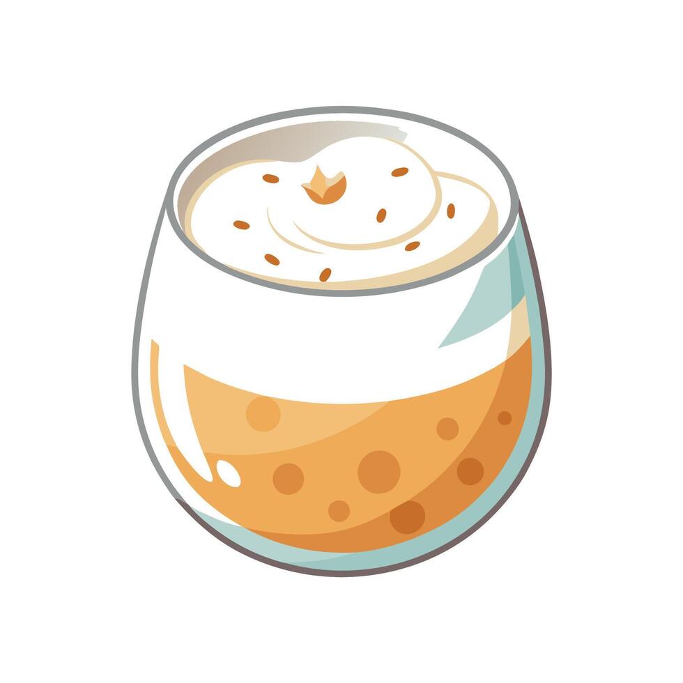 Delicious Oat Milk Pudding for Desserts vector