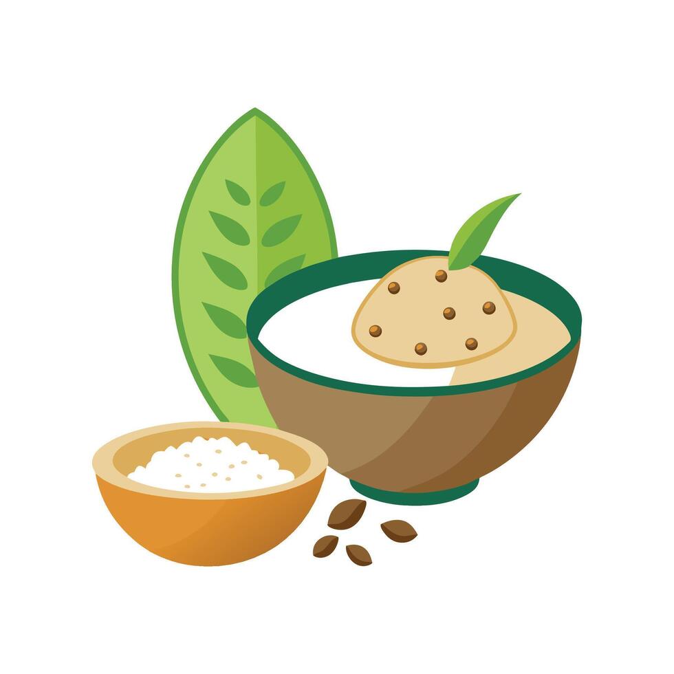 Tasty Oats Coconut Milk Blend for Breakfast vector