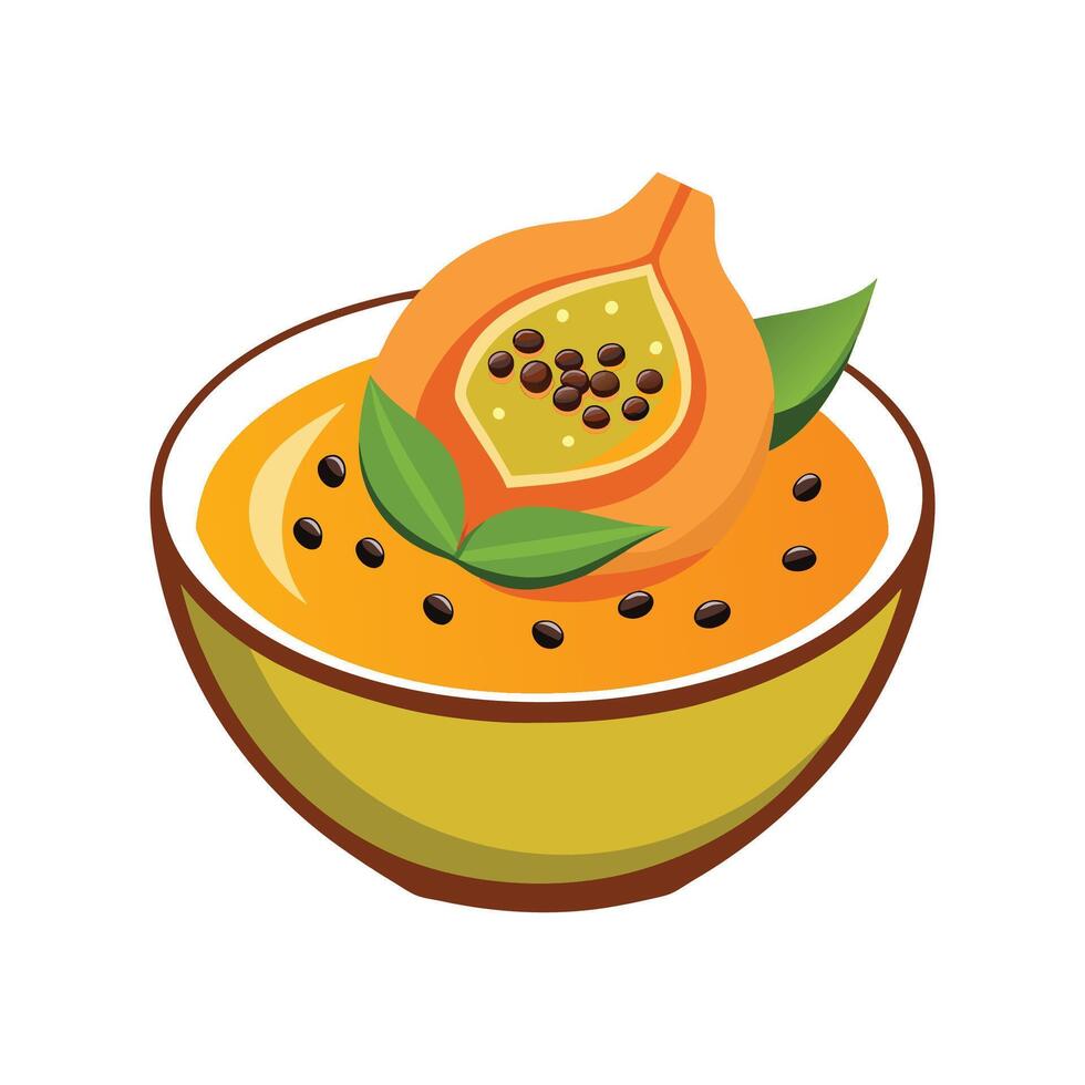 Nutritious Papaya Puree for Healthy Eating vector