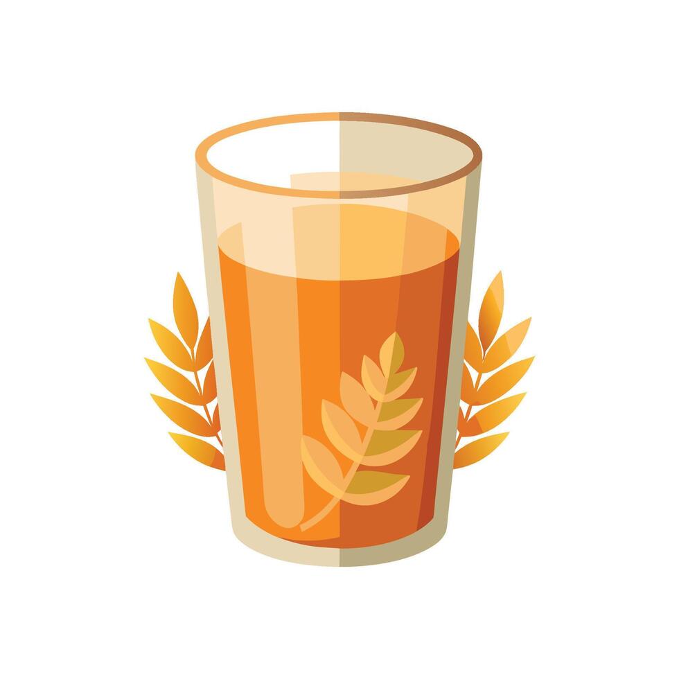 Delicious Warm Barley Water for Refreshing vector