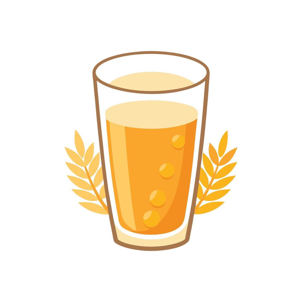 Tasty Warm Barley Water for Health vector