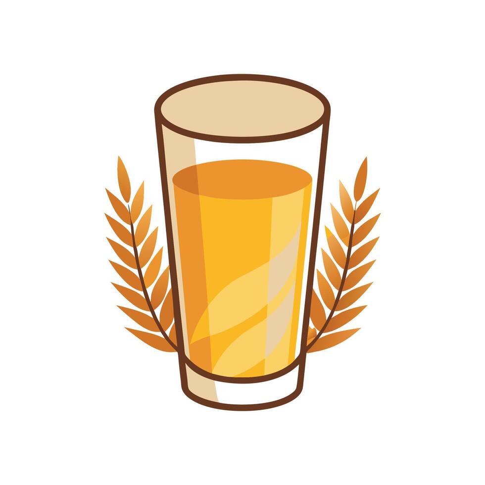 Nutritious Warm Barley Water for Healthy Drinks vector