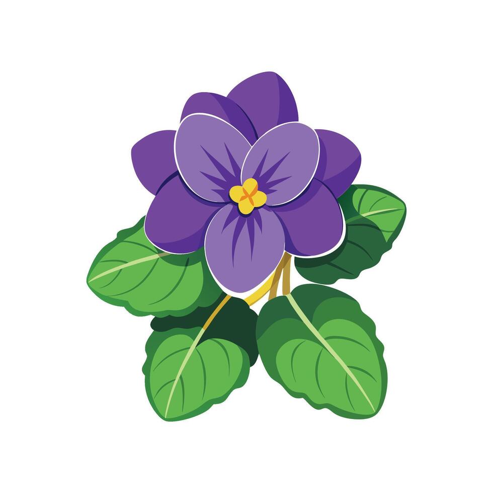 Colorful African Violet Artwork vector