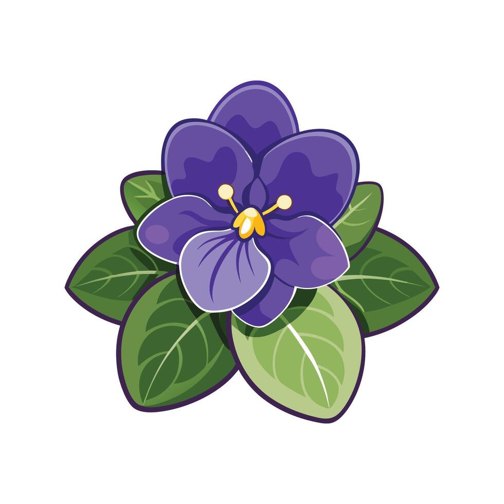 Vibrant African Violet Artwork vector