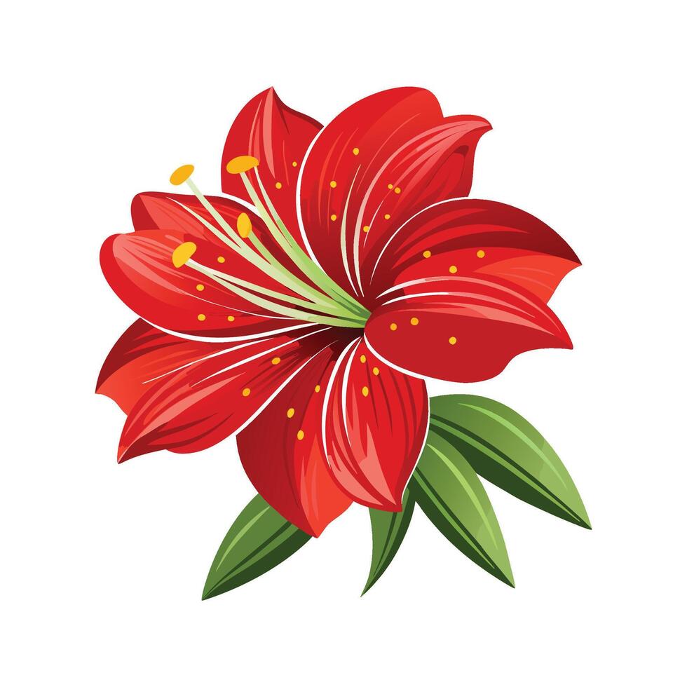 Gorgeous Amaryllis Plant Design vector