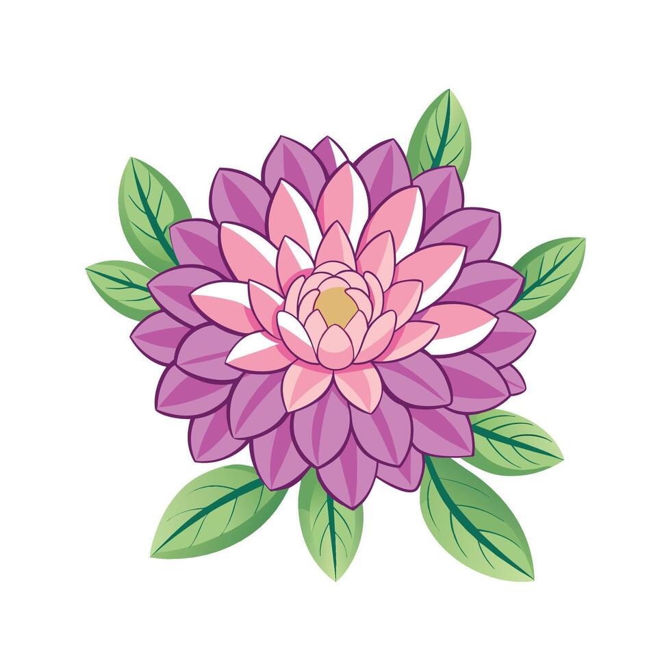 Charming Aster Plant Design vector