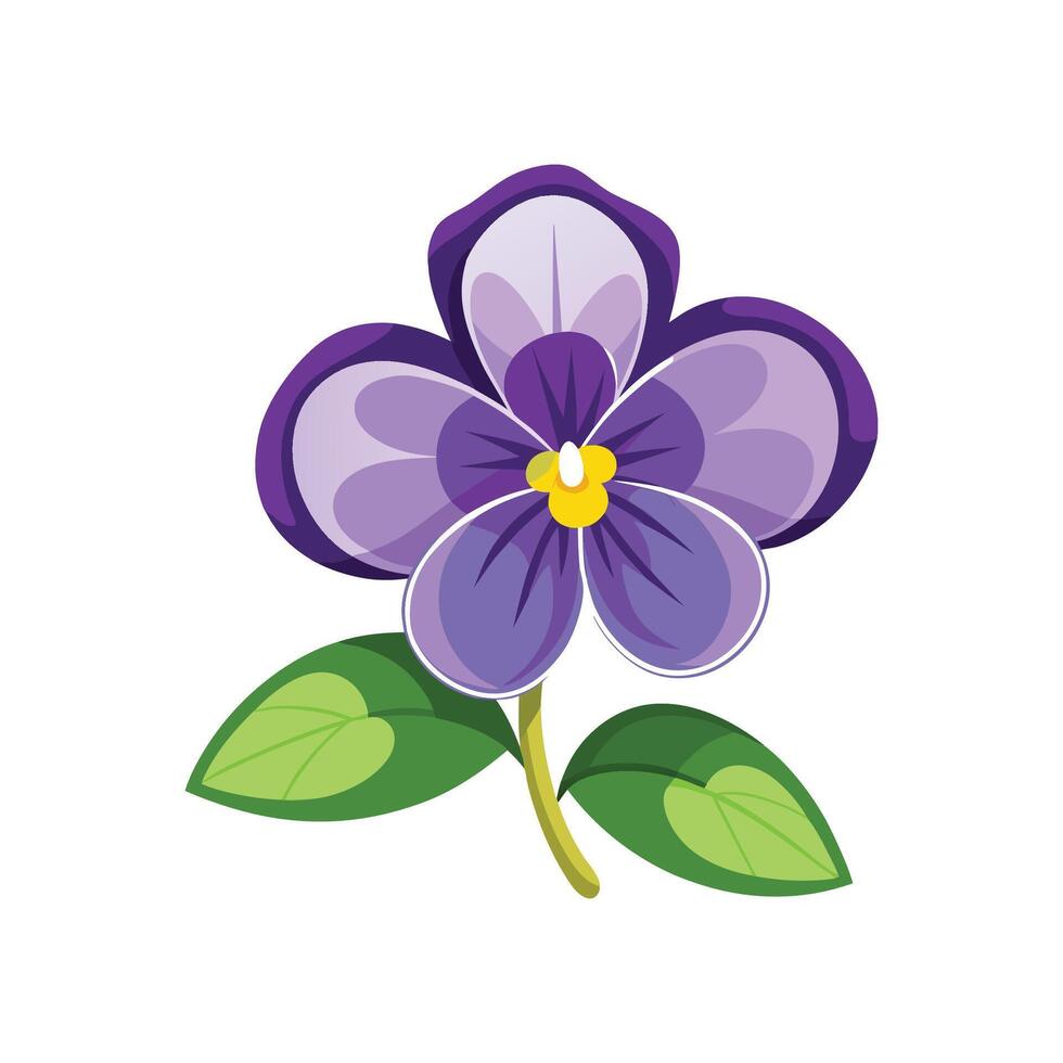 Vibrant Australian Violet Plant Illustration vector
