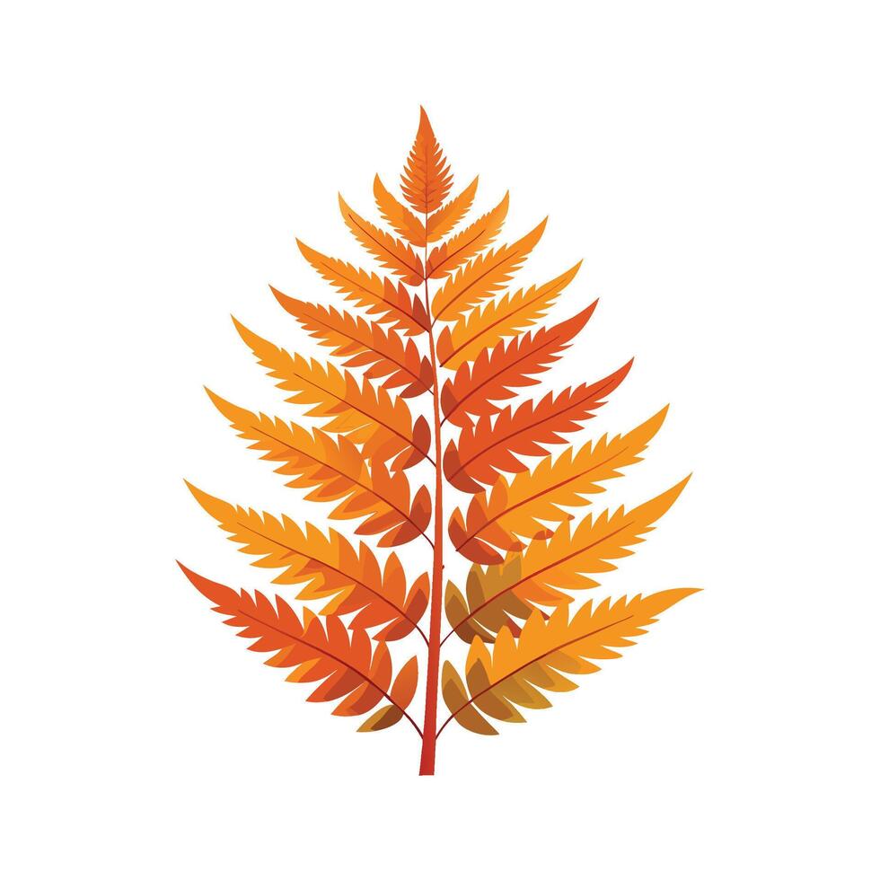 Charming Autumn Fern Plant Design vector