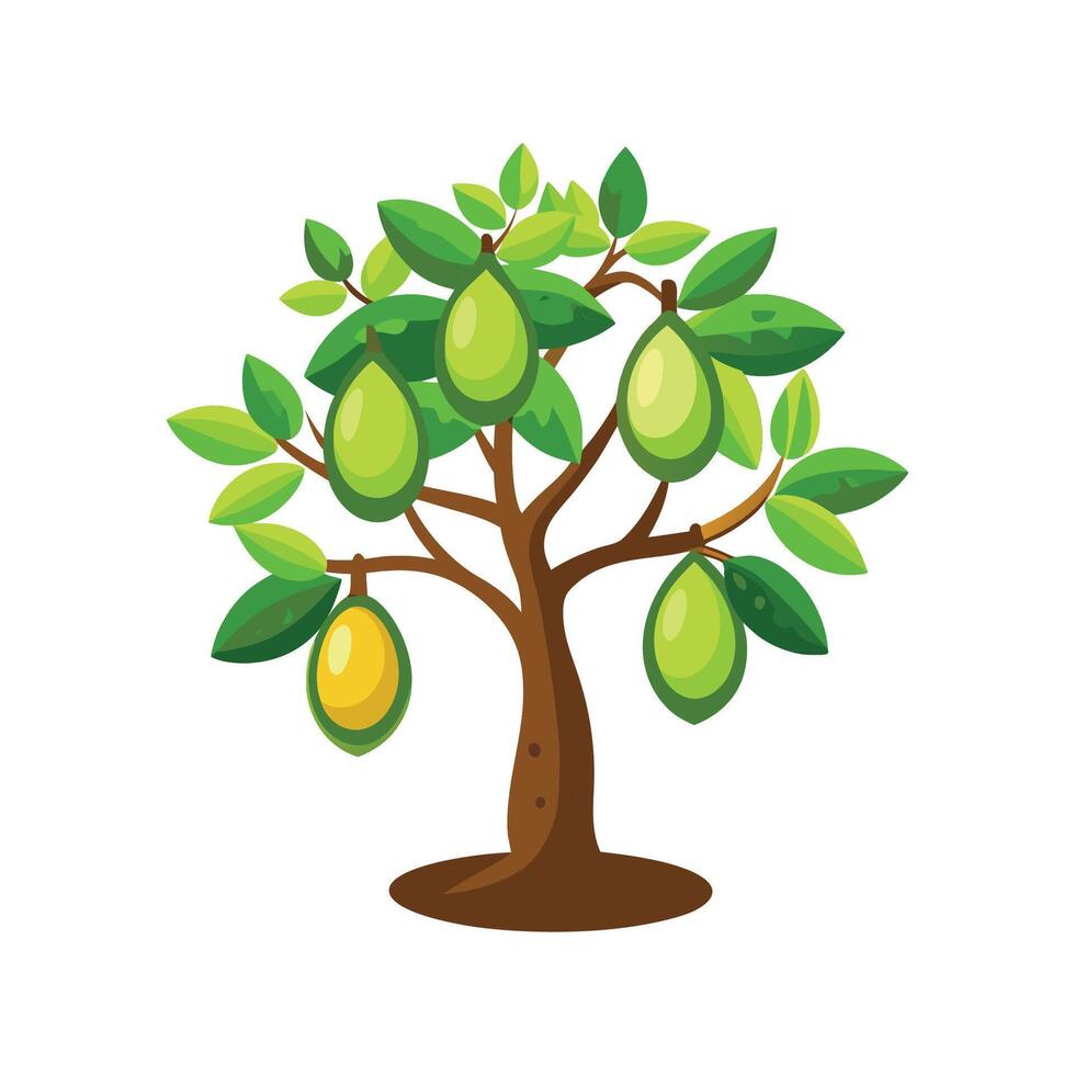 Beautiful Avocado Tree Plant Design vector