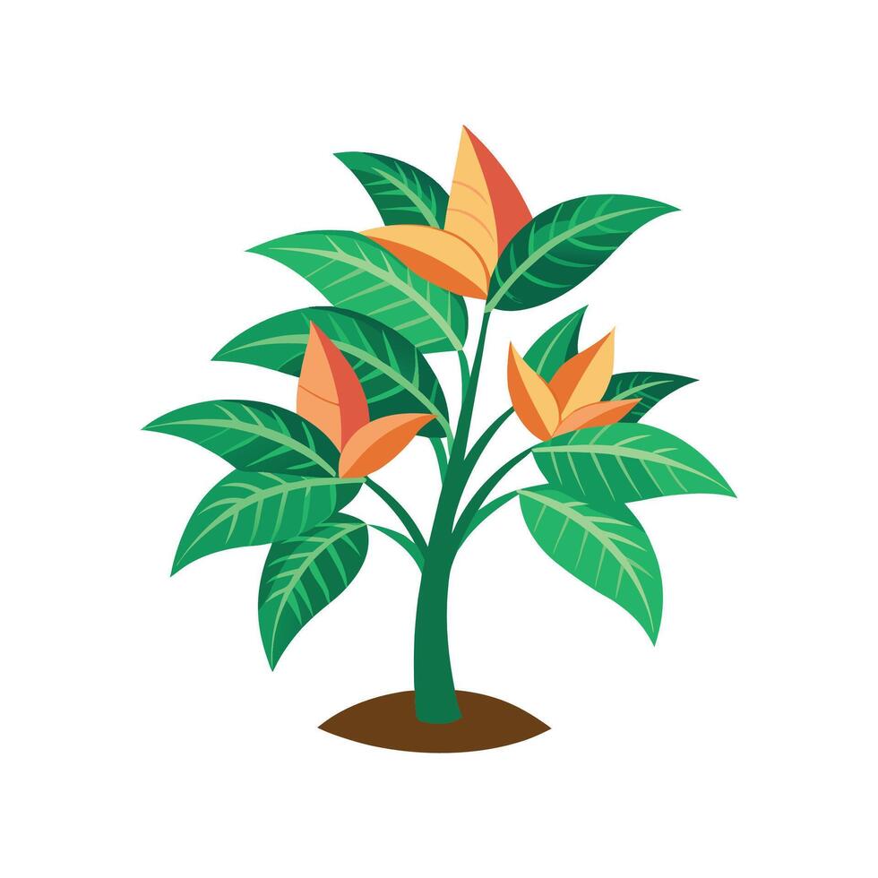 Elegant Balinese Plant Illustration vector