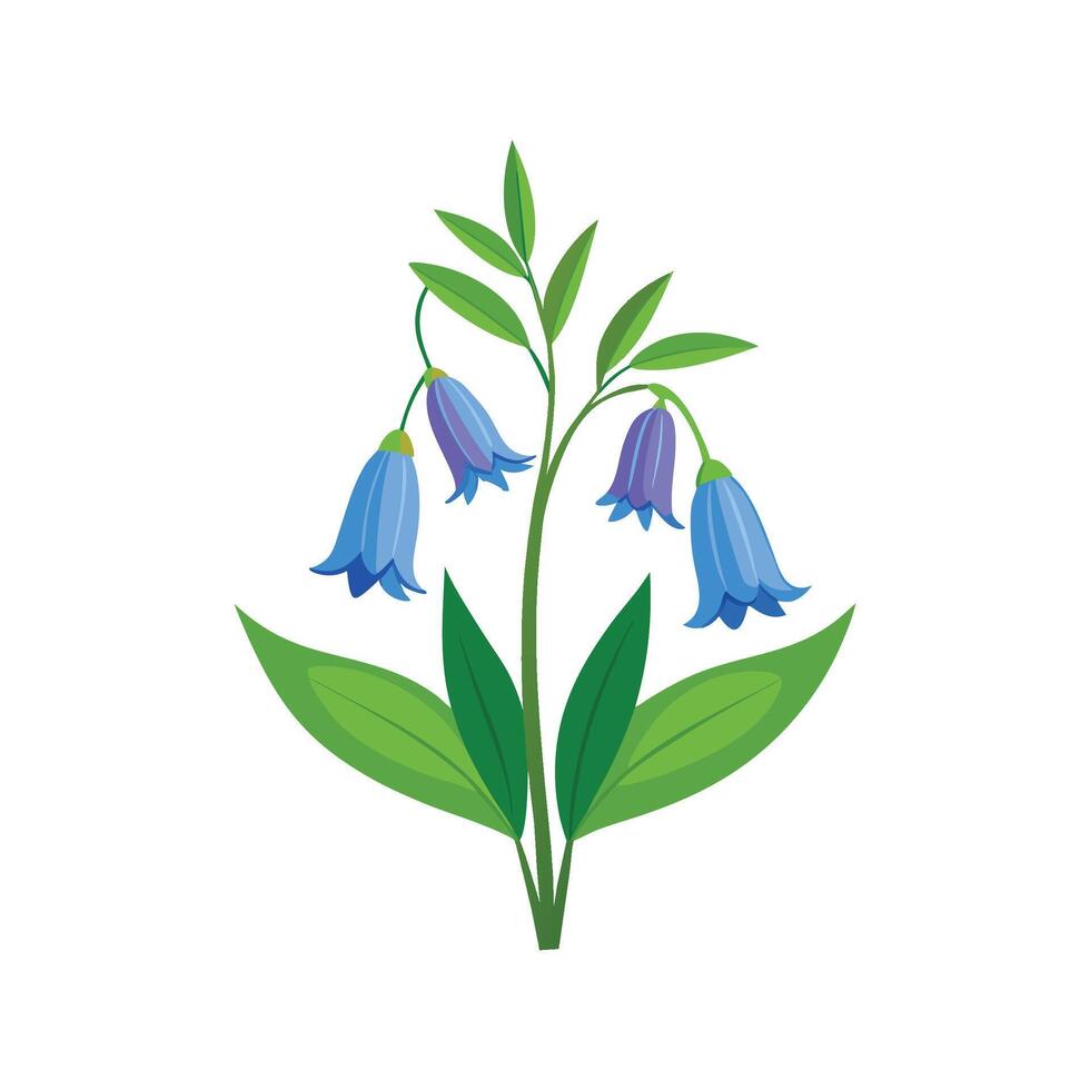 Stunning Bluebell Plant Design vector