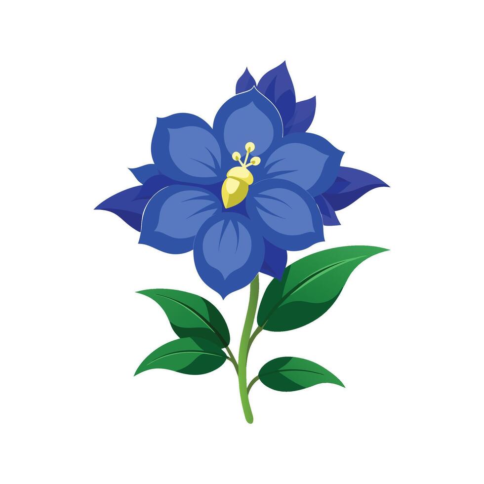 Stunning Blue Delphinium Plant Design vector