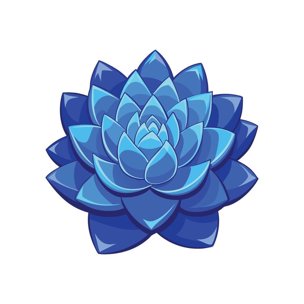 Lovely Blue Echeveria in Nature vector