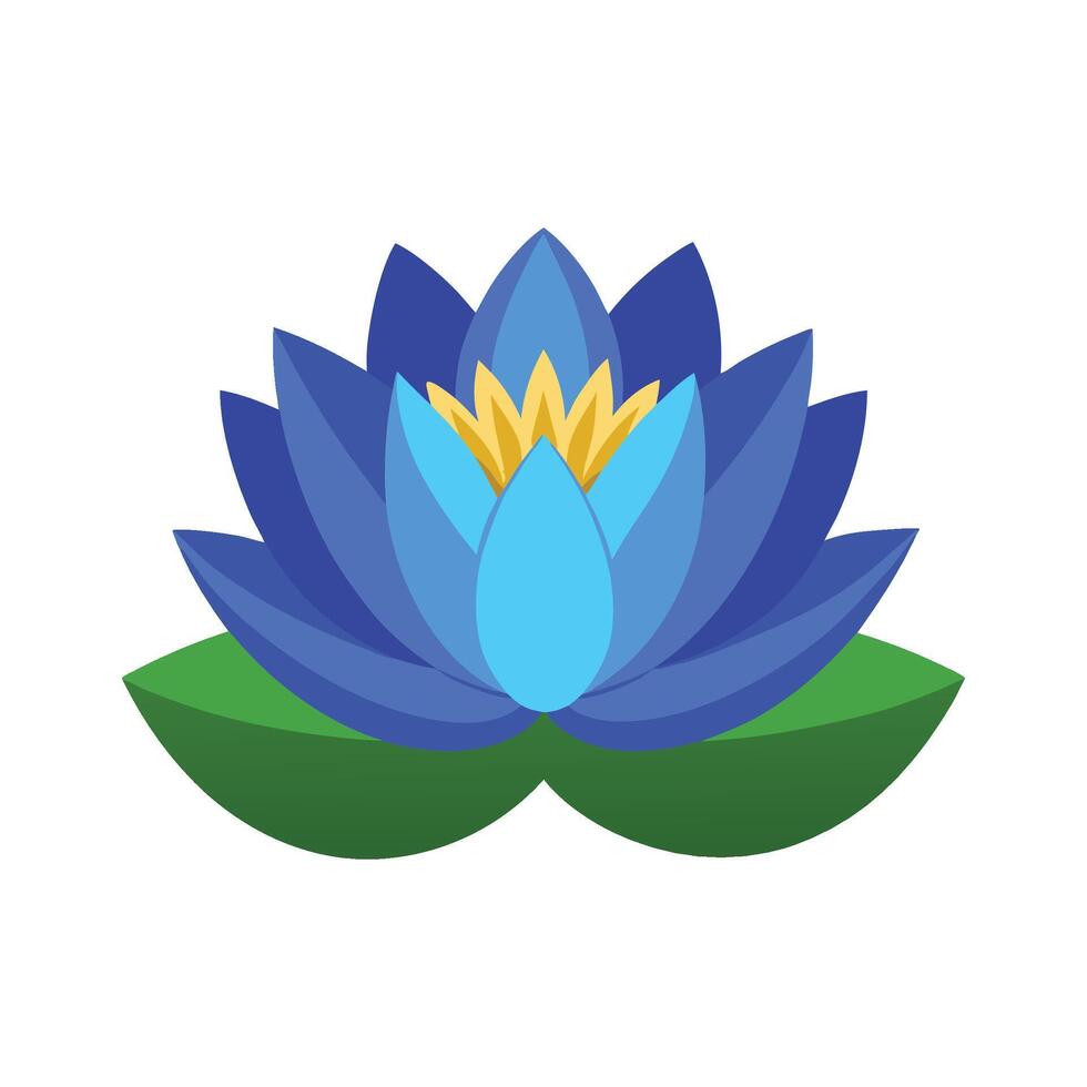 Elegant Blue Lotus Nymphaea Caerulea vector