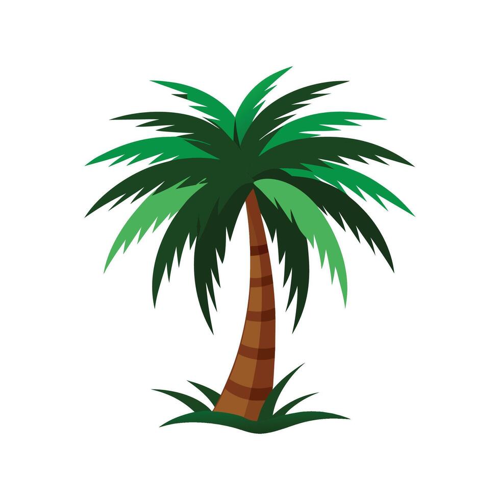 Charming Cabbage Palm in Nature vector