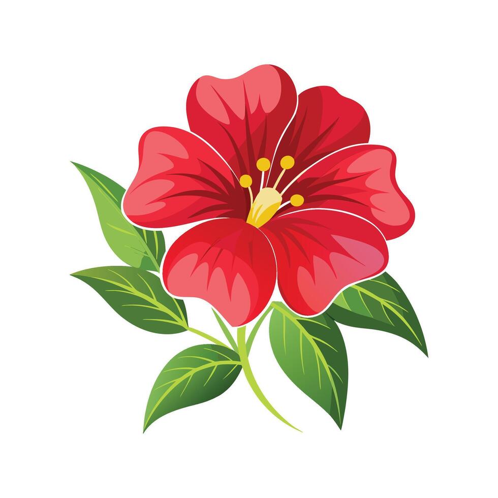 Charming Calibrachoa Plant Design vector