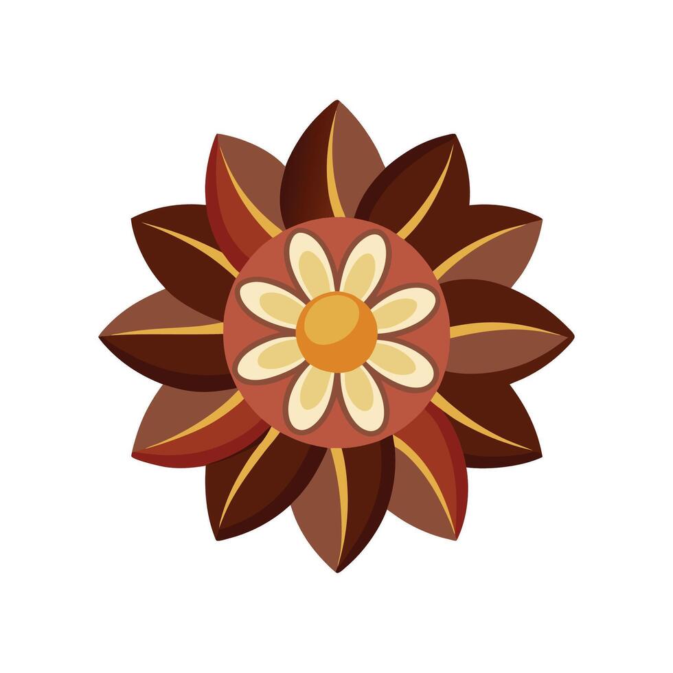 Gorgeous Chocolate Flower Blooming in Garden vector