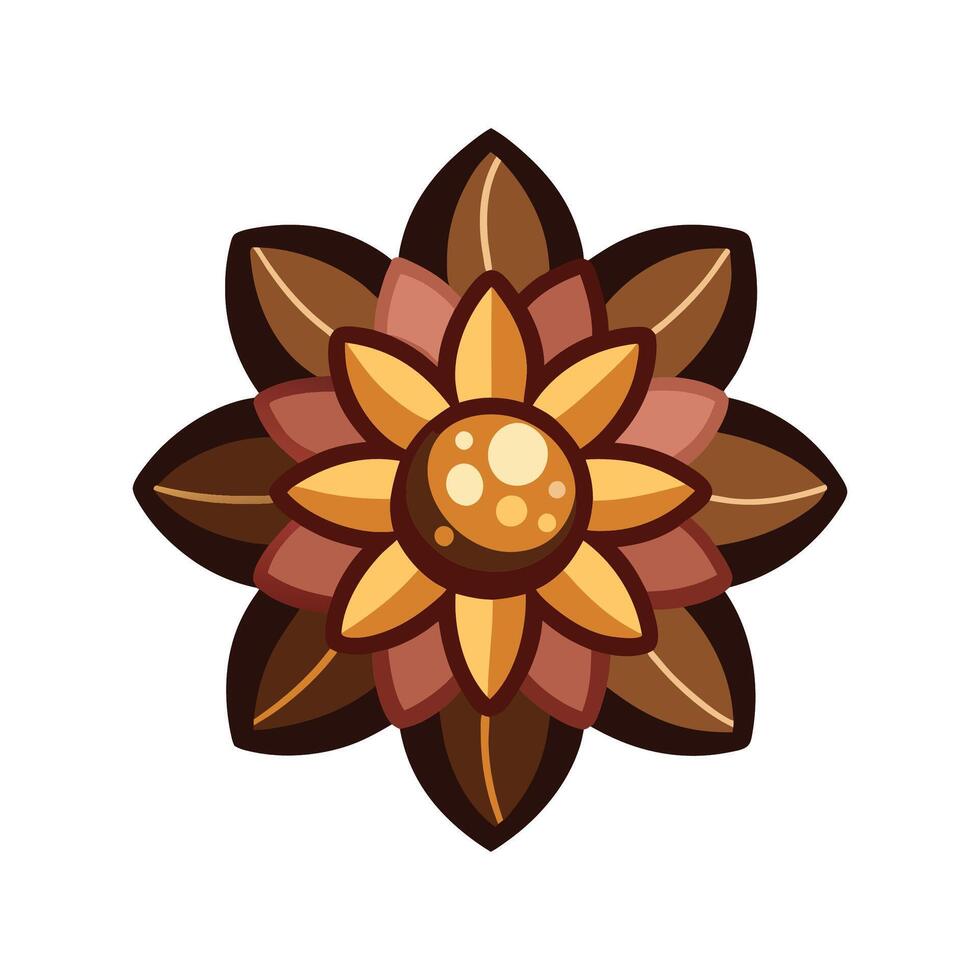 Beautiful Chocolate Flower in Full Blossom vector