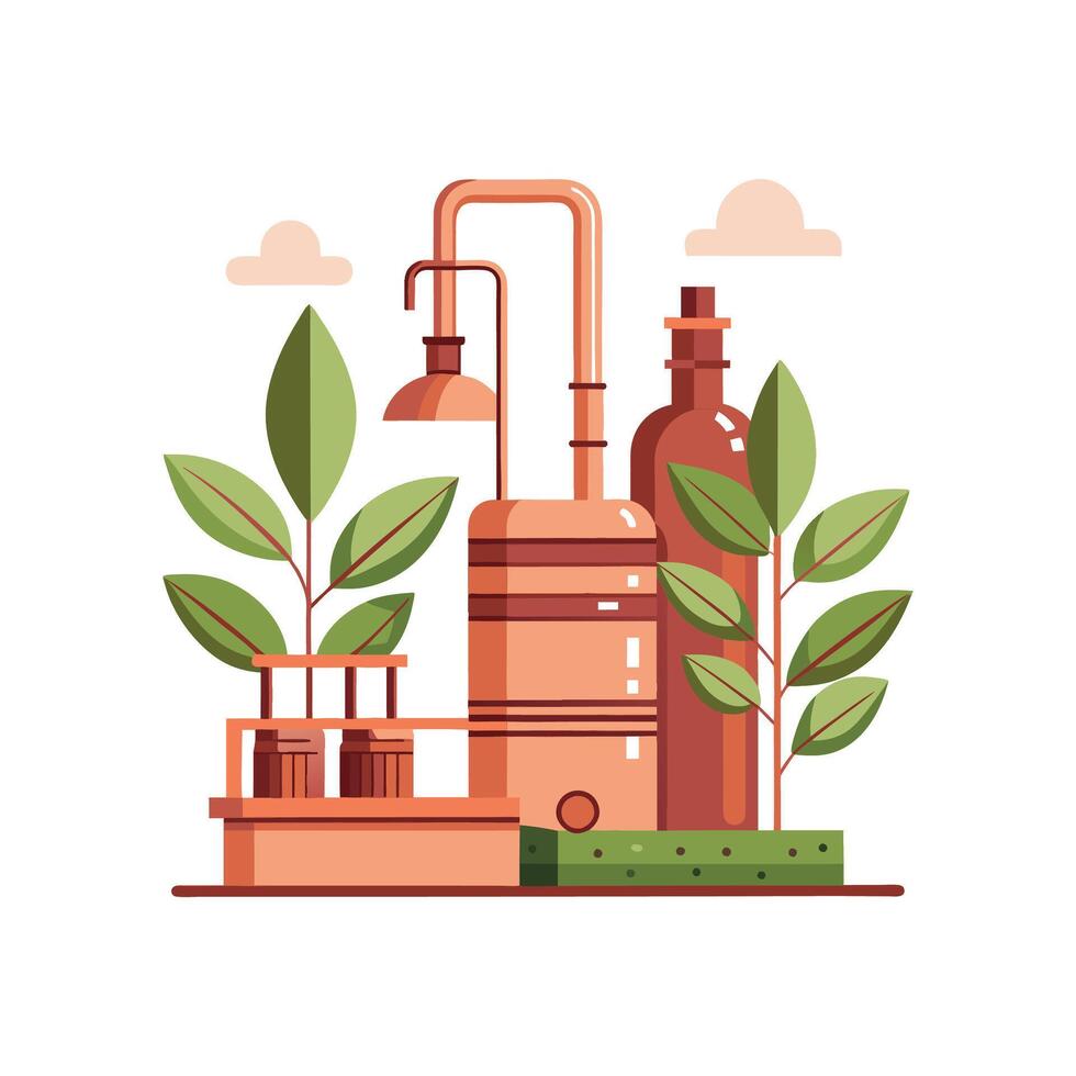 Elegant Copper Plant for Vibrant Indoor Decor vector