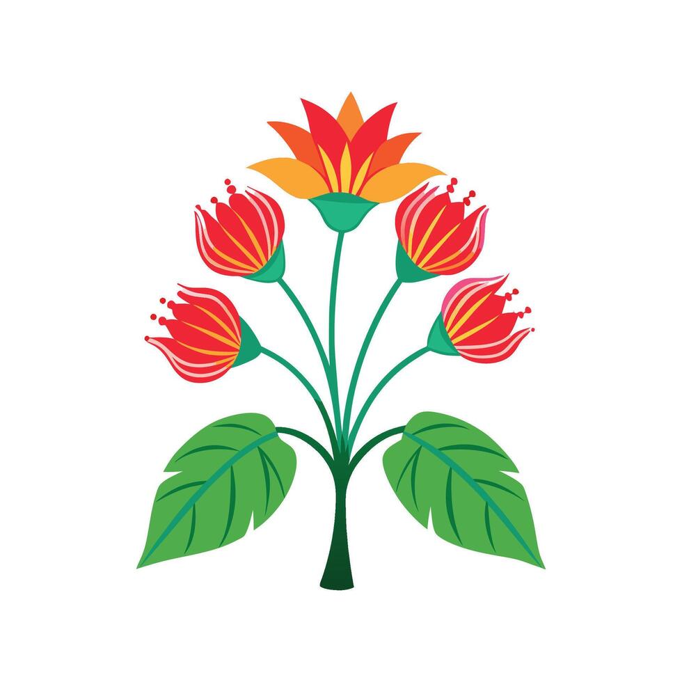 Beautiful Firecracker Plant Illustration vector
