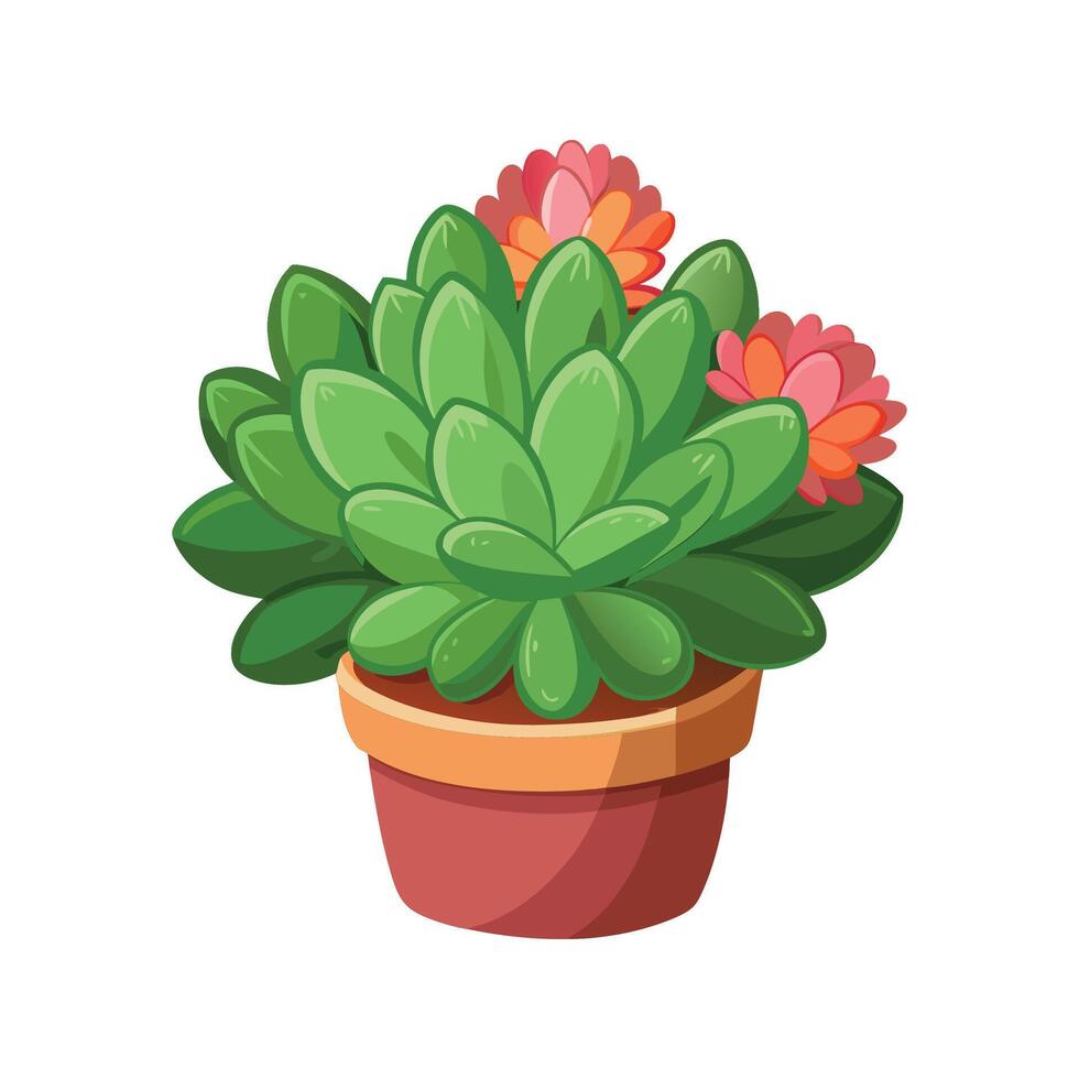 Charming Fuzzy Kalanchoe Design vector